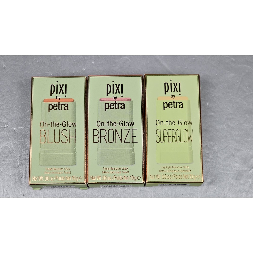 Lot Of 3 Pixi By Petra On The Glow Bronze, Blush, Superglow Tinted Highlighted